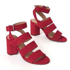 Seychelles Suede Strappy Block Heel
